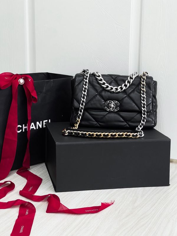 【95成新】CHANEL 19大型口蓋包 