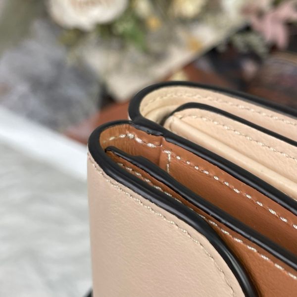 【12期0利率】CHLOE C 拼色光滑小牛皮釦式短夾【95成新】 