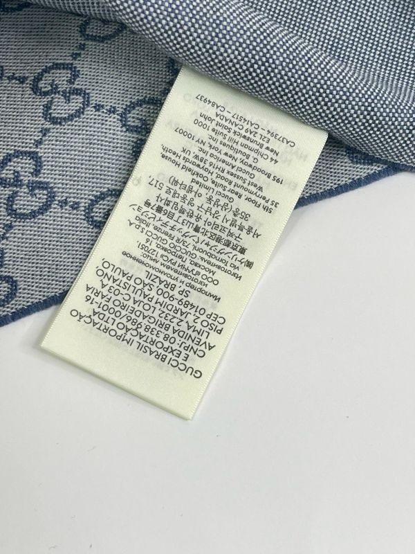 【全新品】GUCCI 經典雙G緹花純羊毛圍巾 