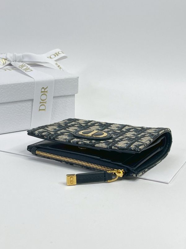 【未使用閒置品】Dior 老花零錢短夾 