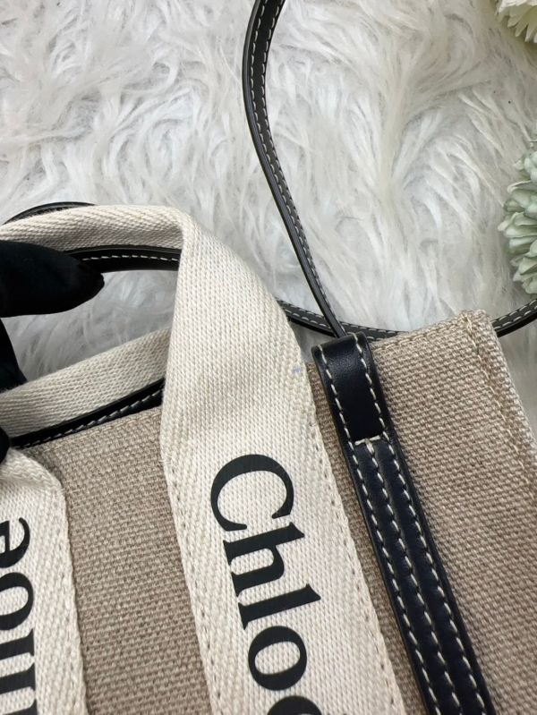 【12期0利率】CHLOE WOODY TOTE 迷你 深藍色【9成新】 