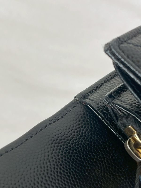 【9成新】YSL MONOGRAM 魚子醬信封長夾 