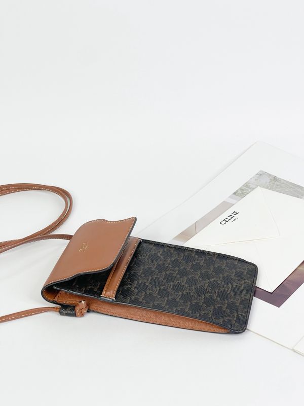 【9成新】CELINE 老花直立式手機包 