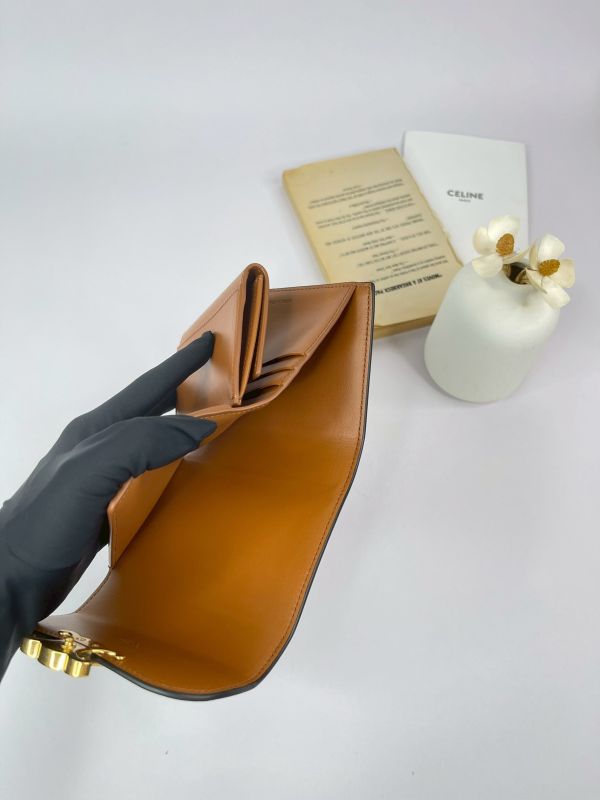 【分期0利率】CELINE凱旋門三摺短夾【95成新】 