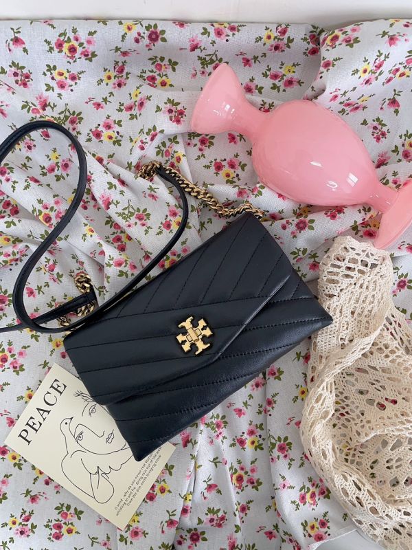 【6期0利率】【現金價】TORY BURCH 羊皮斜紋鍊條斜背包 