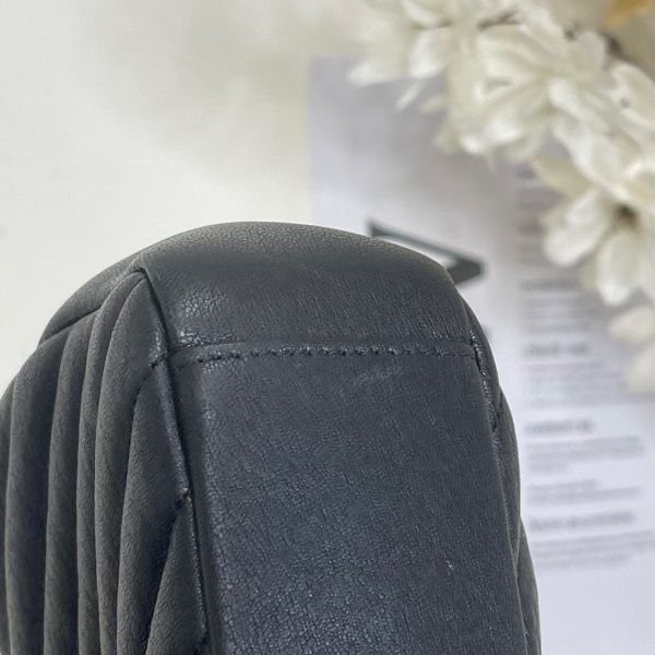 【12期0利率】YSL COLLèGE中性絎縫皮革手袋【22年1月台灣購證】【95成新】 