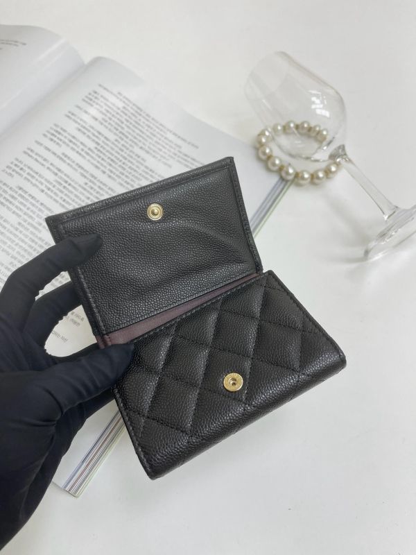 【95成新】CHANEL  COCO迷你雙層三折短夾 