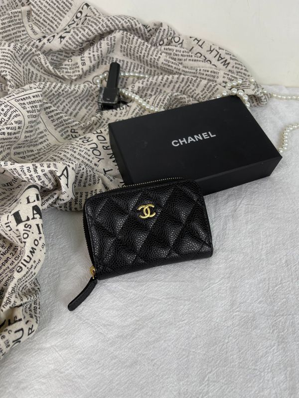 【分期0利率】CHANEL COCO經典牛皮拉鍊零錢包【99成新】 