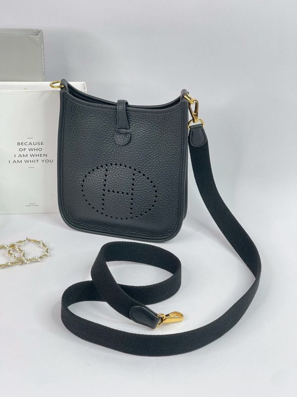 【分期0利率】HERMES Evelyne mini 黑色【95成新】 