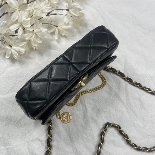 【12期0利率】CHANEL 23S金幣CF23羊蠟皮【95成新】 