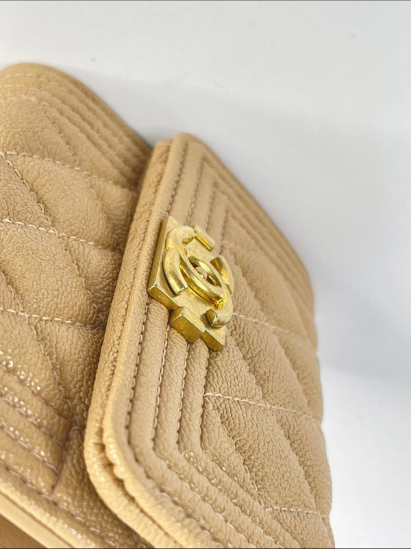 【99成新】CHANEL  BOY 三折短夾 