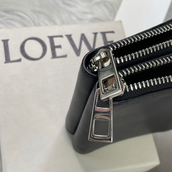 【12期0利率】LOEWE 雙層拉鍊零錢短夾【9成新】 