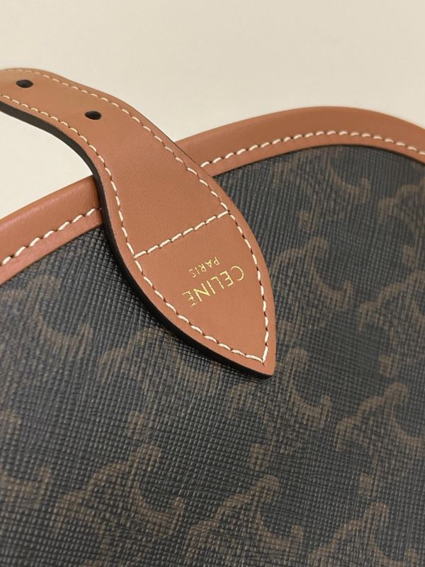 【95成新】CELINE Triomphe帆布中型Folco手袋 