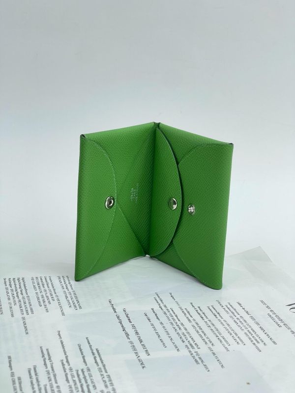 【未使用閒置品】HERMES Calvi Duo雙層卡片套 