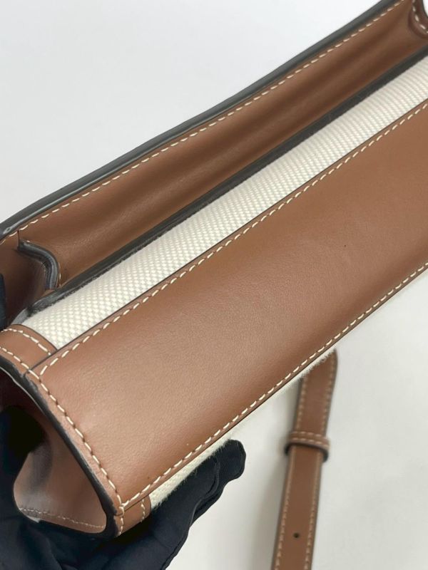 【95成新】BURBERRY 帆布拼皮革口袋包 