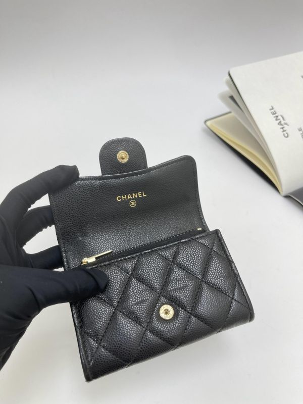 【95成新】Chanel 內拉鍊雙層翻蓋卡包 