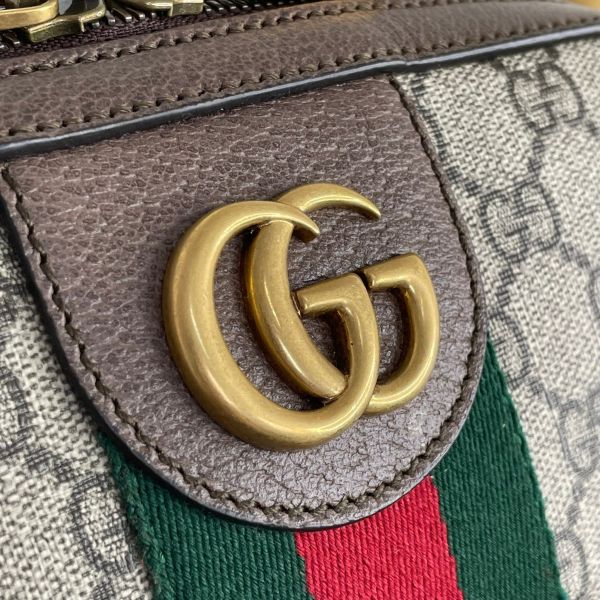 【12期0利率】GUCCI OPHIDIA GG紅綠織帶背包【95成新】 