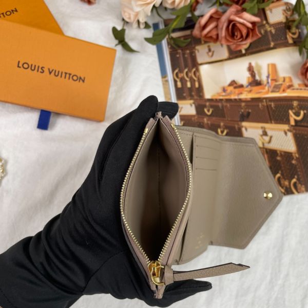 【12期0利率】LV Victorine三折短夾 最火斑鳩灰配色 【9.9成新】 