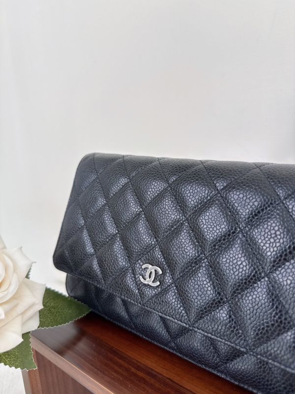 【分期0利率】CHANEL 魚子醬 WOC 黑銀 【95成新】 