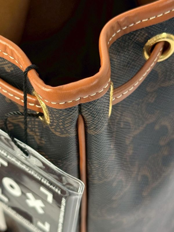 【9成新】CELINE Triomphe帆布及小牛皮迷你型FOLCO背包 