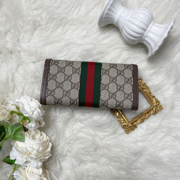 【12期0利率】【全新品】GUCCI Ophidia 扣式信封長夾【現金價23500】 