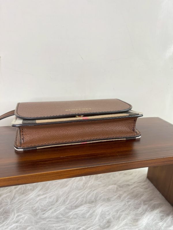 【分期0利率】BURBERRY HAMPSHIRE 格紋拚接皮革WOC 【95成新】 