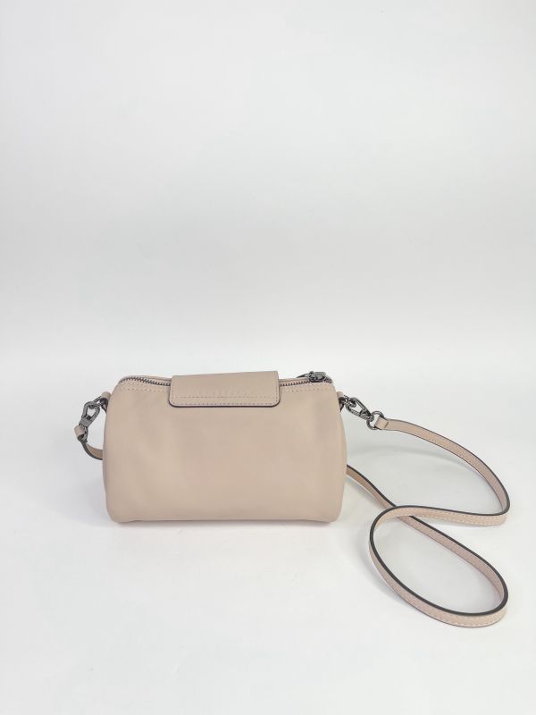 【99成新】LONGCHAMP LE PLIAGE XTRA系列牛皮圓筒斜背包 