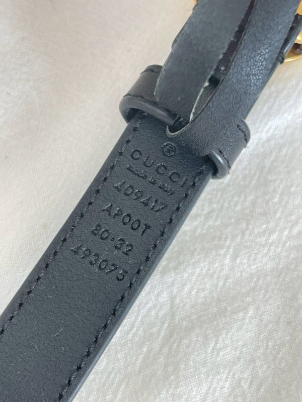 【分期0利率】GUCCI 雙G皮帶 2公分【95成新】 