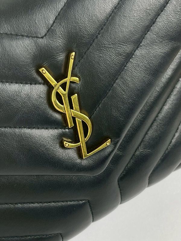 【分期0利率】YSL LOULOU 翻蓋雙層斜背包【95成新】 