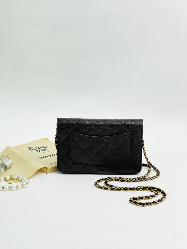 【99成新】CHANEL  WOC魚子醬金扣 
