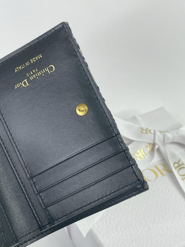 【未使用閒置品】Dior 老花零錢短夾 