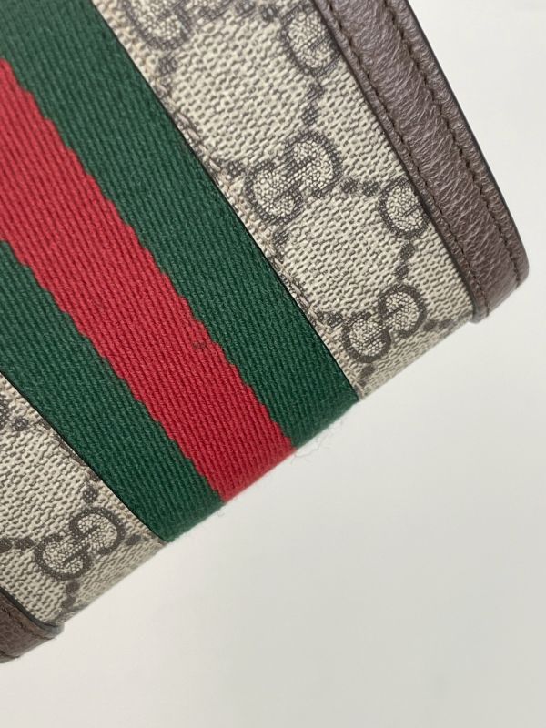 【分期0利率】GUCCI GG紅綠織帶老花中夾【95成新】 