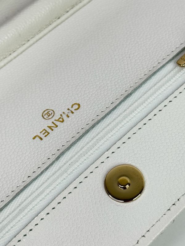 【分期0利率】CHANEL 魚子醬 WOC 白淡金 【95成新】 