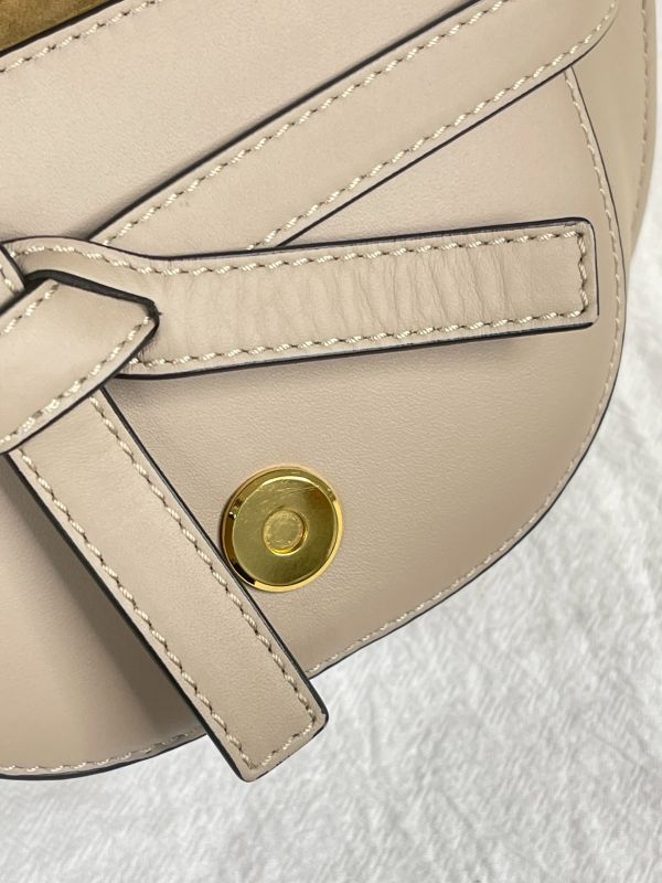 【分期0利率】LOEWE MINI GATE 雙層包 沙色【99成新】 