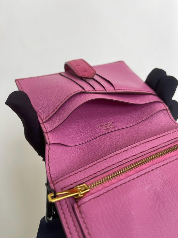 【9成新】HERMES BEARN 鴕鳥皮短夾 