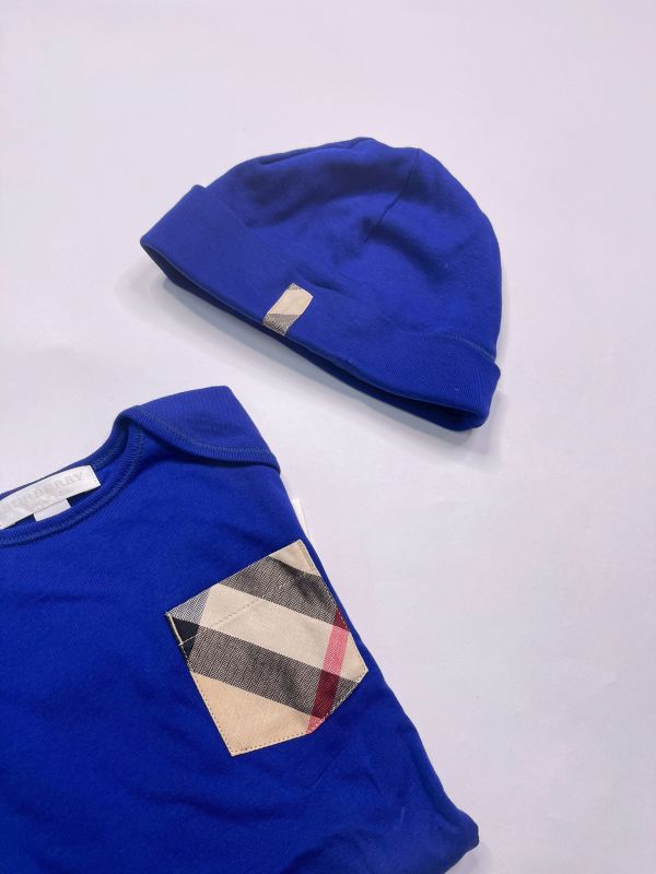 【未使用閒置品】BURBERRY 嬰兒包屁衣禮盒組 