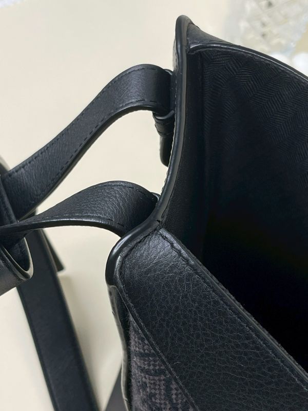 【分期0利率】LOEWE 皮革拼接帆布吊床包 【95成新】 