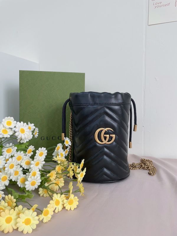 【12期0利率】【現金價】GUCCI Marmont 迷你水桶包 gucci 女包