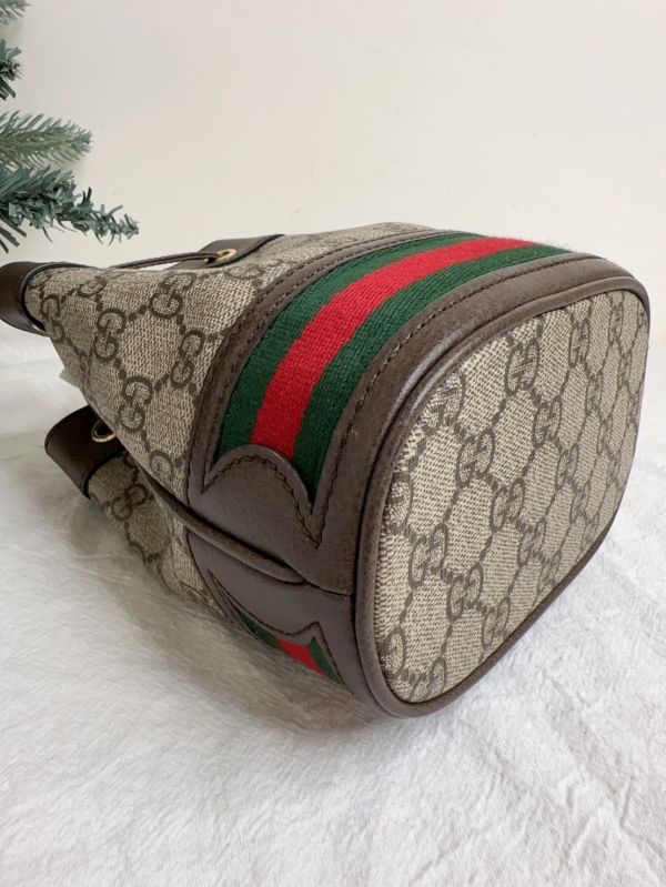 【12期0利率】GUCCI OPHIDIA GG 迷你水桶袋 【22年7月台灣購證】【95成新】 