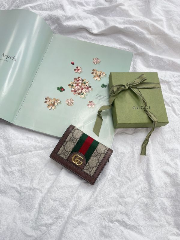 【分期0利率】GUCCI OPHIDIA GG零錢對開短夾【95成新】 