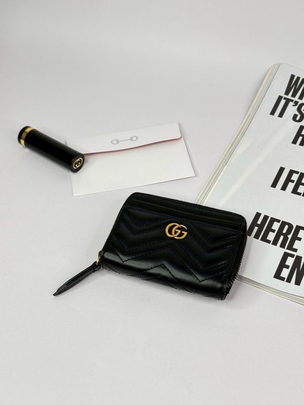 【分期0利率】GUCCI GG MARMONT 拉鍊零錢卡包【95成新】 