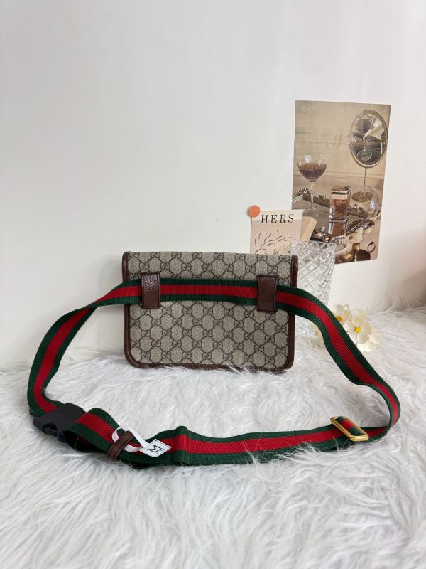 【直播加購只要1元】GUCCI Supreme虎頭胸包 【內裡泛黃】 