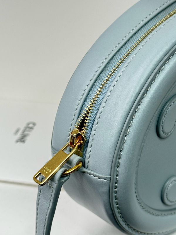 【95成新】CELINE 迷你月餅包  冰藍色 