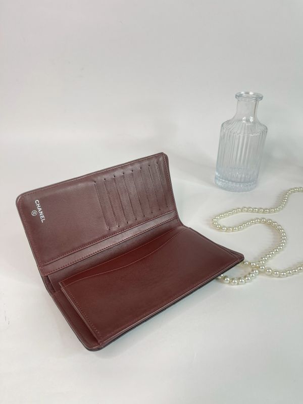 【分期0利率】CHANEL 羊皮對開長夾【95成新】 