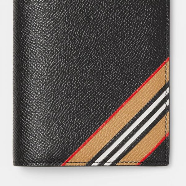 【12期0利率】【全新品】BURBERRY  防刮斜格紋對開長夾  男款 