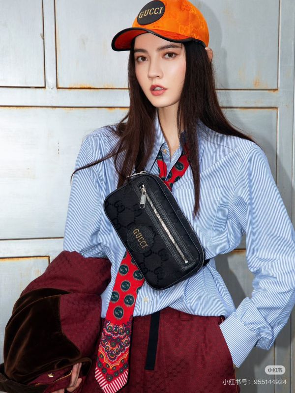 【分期0利率】GUCCI Off The Grid 緹花尼龍胸腰包【95成新】 