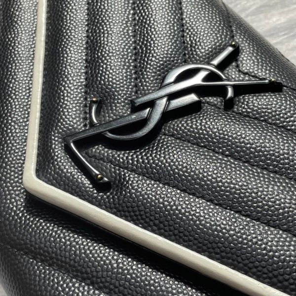 【12期0利率】YSL  MONOGRAM 魚子醬信封長夾【9成新】 