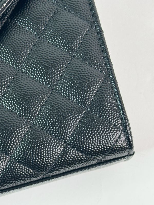 【分期0利率】YSL 粒面绗縫皮革中號信封包【95成新】