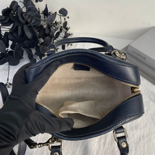 【12期0利率】GUCCI Guccissima小LOGO牛皮兩用保齡球包【九成新】 