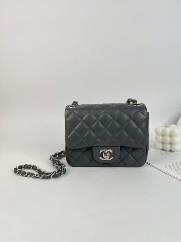【99成新】CHANEL 方胖 晶片款深灰 